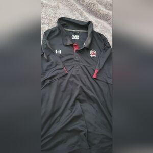 Under Armour Black Polo Shirt with Red Accents
